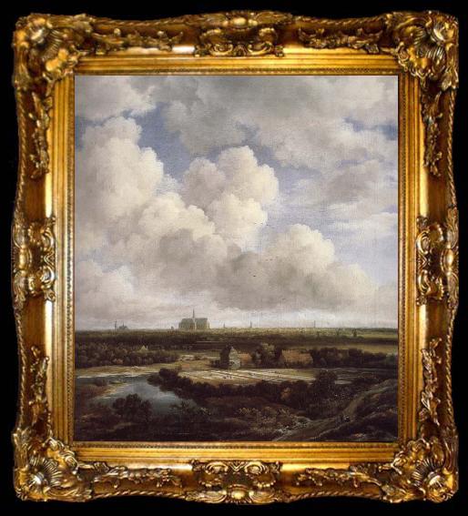 framed  Jacob van Ruisdael View of Haarlem with Bleaching Grounds, ta009-2